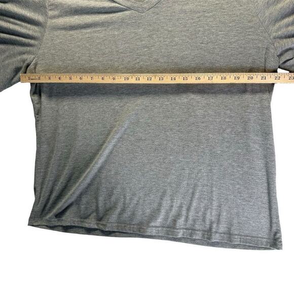 Staple Casual Women Gray V-Neck Short Flare Sleeve Tee Size XXL Casual Basic Top - Picture 6 of 7